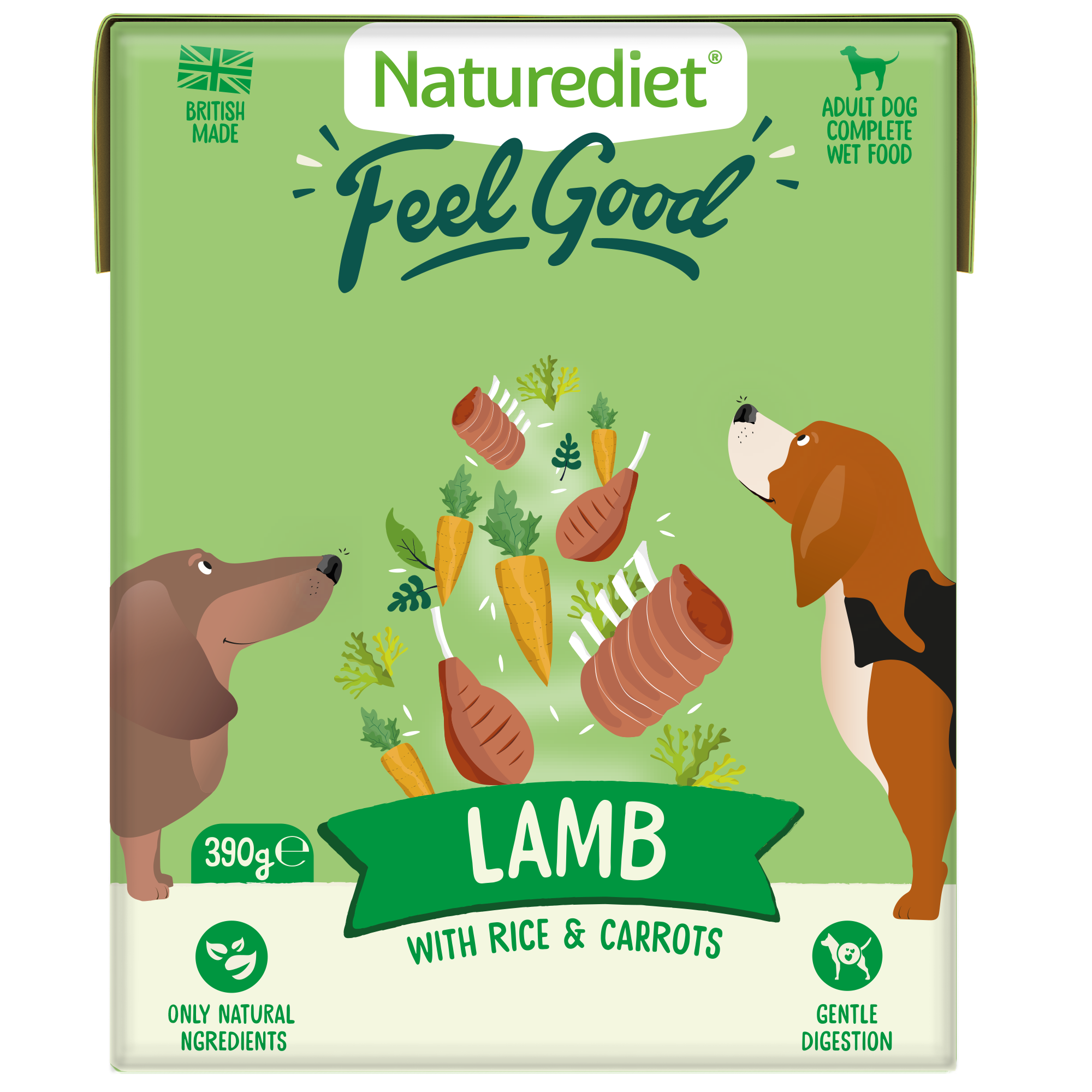 Naturediet Feel Good Lamb Dog Food - 18 x 390g